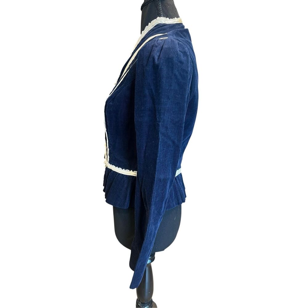 Gunne Sax vintage 70’s prairie Victorian velvet romantic  jacket 7 regancycore - Picture 3 of 8